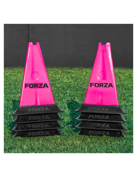 Conos Triangulares FORZA Pro 30cm - Juego de 4 o 8 con Bases de Goma