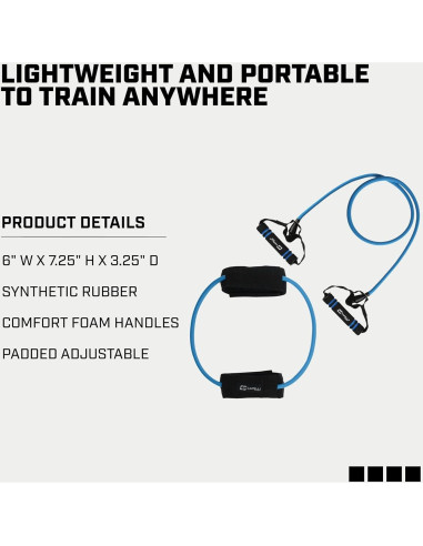 Kit de Bandas de Resistencia Capelli Sport - Ejercicio y Estiramiento