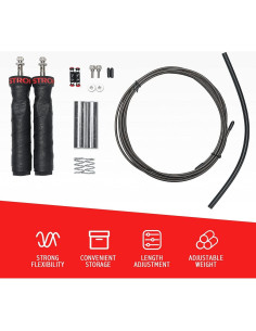 Cuerda de Salto Ajustable OHMY FIT con Pesas 0.45kg 2