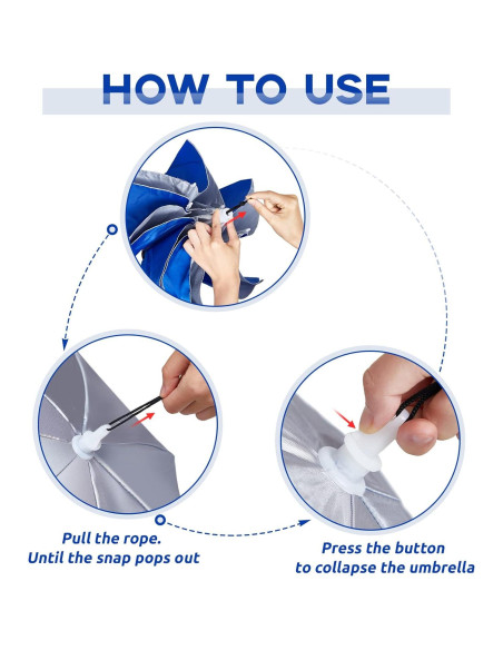 Sombrero Paraguas Amylove Doble Capa 95 cm Protección UV