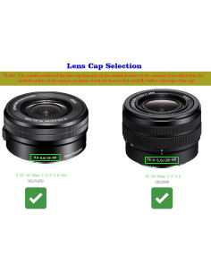 Tapa de lente 40.5mm + trasera para Sony E PZ 16-50mm 2