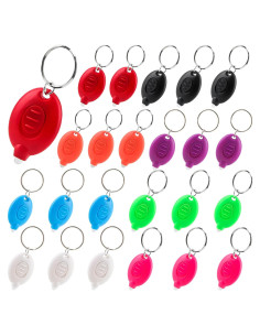 Paquete de 24 Linternas LED Mini Llaveros Haconba