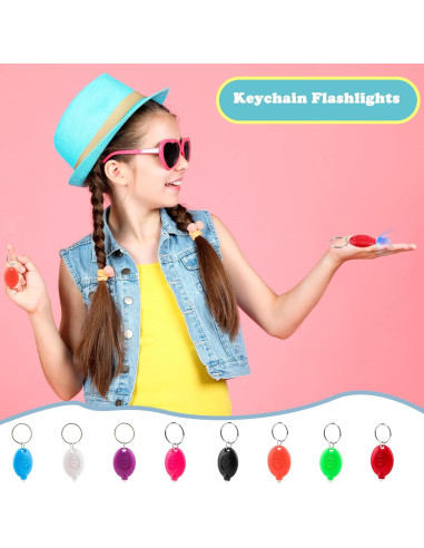 Paquete de 24 Linternas LED Mini Llaveros Haconba