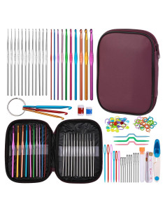 Kit de Ganchillos Ergonómico Zlulary 86 Piezas con Accesorios