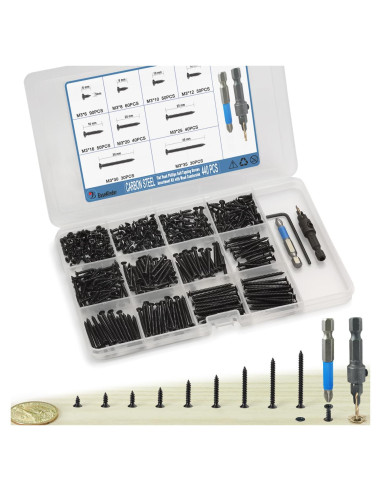 Kit de Tornillos Autoperforantes EaseKinder 440PCS M3 Acero