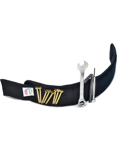 Banda Magnética de Muñeca Turtleback - Ajustable, Nylon, Negro