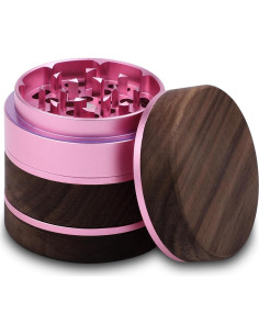Molino de Especias Manual RUKIOO de Madera Rosa 6.35 cm 2