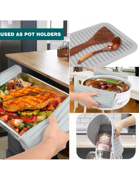 Trivetes de Silicona TOPULORS 3 Pcs Resistentes al Calor