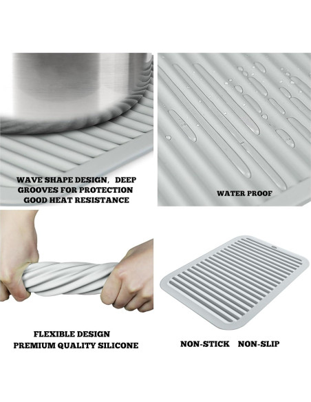 Trivetes de Silicona TOPULORS 3 Pcs Resistentes al Calor