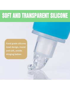 Aspirador Nasal para Bebé Manual - Silicona Libre de BPA Azul 2