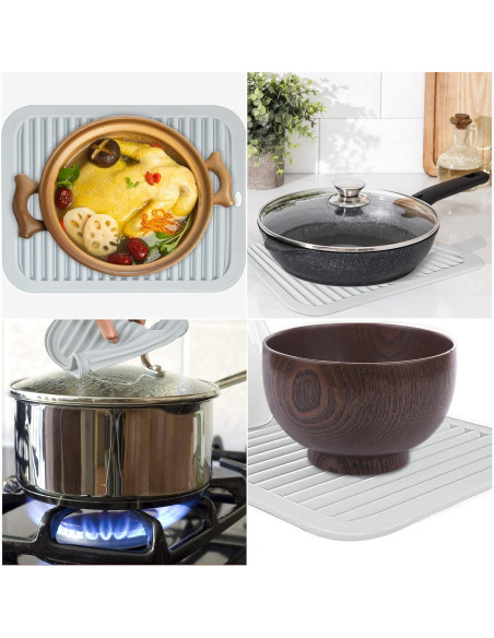 Trivetes de Silicona TOPULORS 3 Pcs Resistentes al Calor