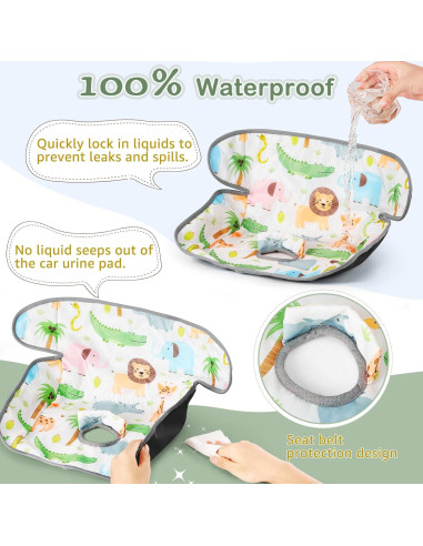 Protector de Asiento de Coche Vicorise Animales Impermeable