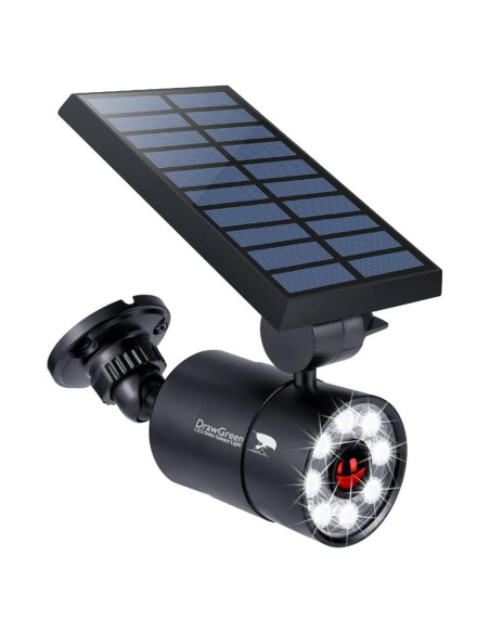 Luces de Movimiento Solar DrawGreen 1400LM Aluminio Negro
