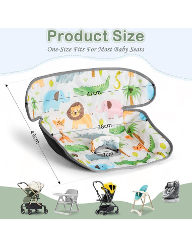 Protector de Asiento de Coche Vicorise Animales Impermeable