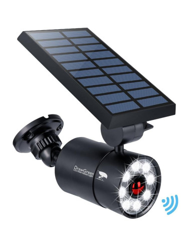 Luces de Movimiento Solar DrawGreen 1400LM Aluminio Negro