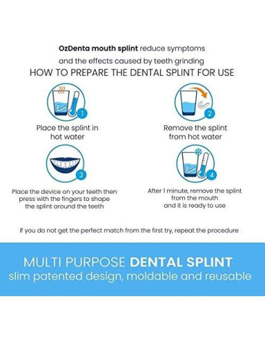 Protector Bucal Dental OzDenta para Bruxismo - 2 Unidades