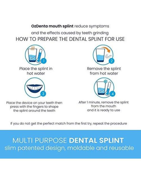 Protector Bucal Dental OzDenta para Bruxismo - 2 Unidades