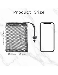 10 Bolsas de Malla con Cierre de Cordón Ymapinc 14x10.5cm 2