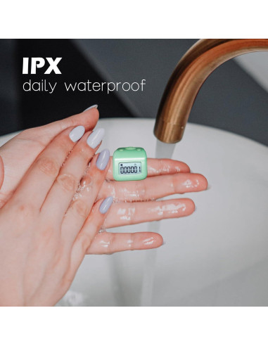Contador de Dedos Digital Arvakr Recargable IPX8 Verde