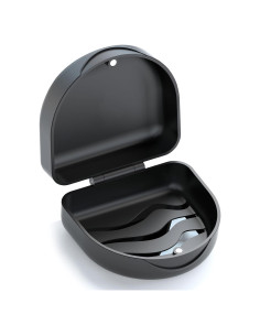 Caja de Retenedor BVN Negra para Alineadores y Protectores Bucales