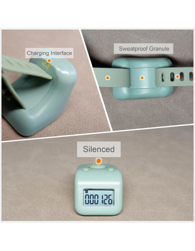 Contador de Dedos Digital Arvakr Recargable IPX8 Verde