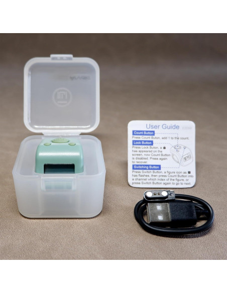 Contador de Dedos Digital Arvakr Recargable IPX8 Verde