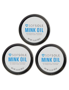 Aceite de Visón Sof Sole 3 Latas 99g Acondicionador Cuero