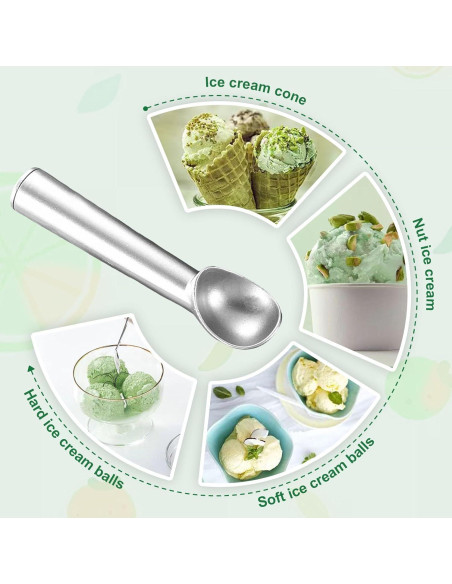 Cucharón de Helado Antiadherente Zrpot 18.5cm Plata