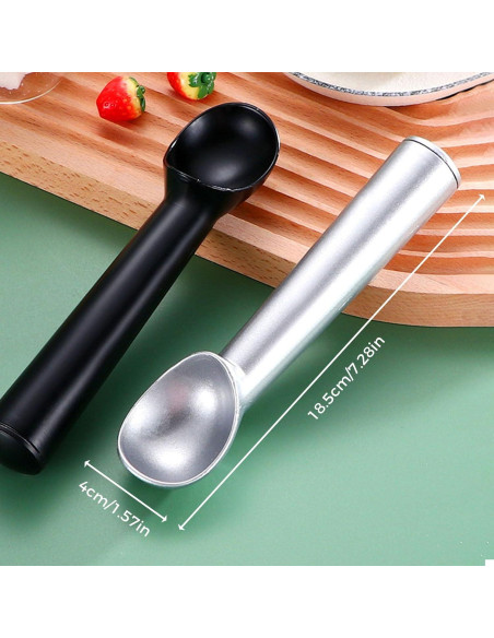 Cucharón de Helado Antiadherente Zrpot 18.5cm Plata