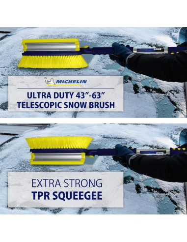 Cepillo de Nieve Michelin con Raspador de Hielo - Paquete de 2