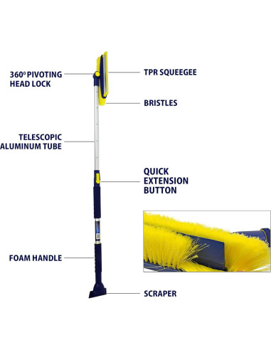Cepillo de Nieve Michelin con Raspador de Hielo - Paquete de 2