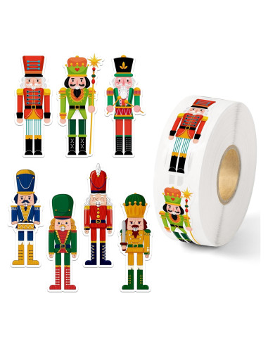 500 Etiquetas Adhesivas de Cascanueces Kirako - Navidad