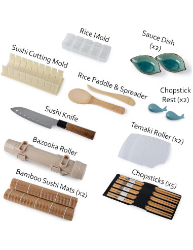 Kit de Hacer Sushi 20 en 1 KIT ULTRA - Herramientas Completo