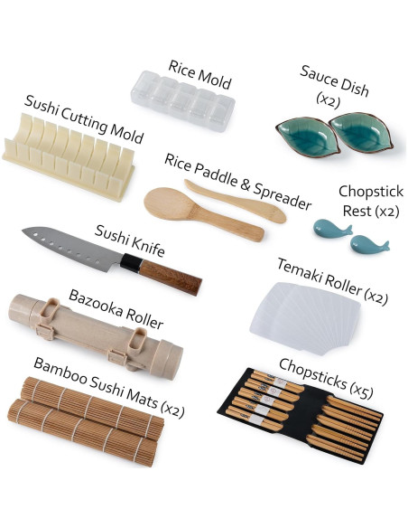Kit de Hacer Sushi 20 en 1 KIT ULTRA - Herramientas Completo