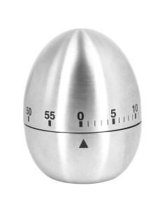 Temporizador Mecánico de Cocina Huevo Acero Inoxidable 60 Min