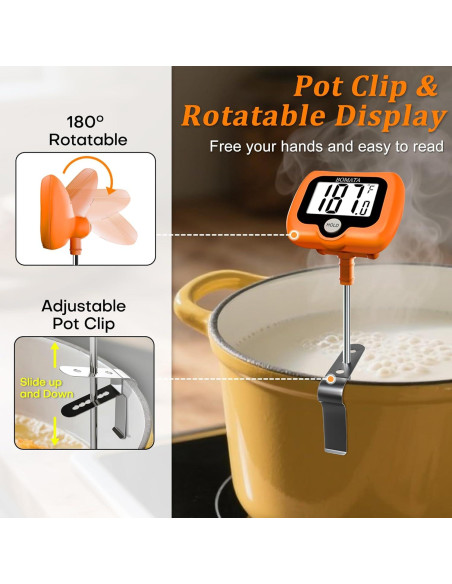 Termómetro Digital de Caramelo BOMATA con Clip y Sonda 20.3cm