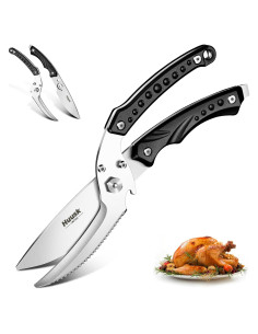 Tijeras de Cocina Huusk Negras para Carne y Verduras 357g