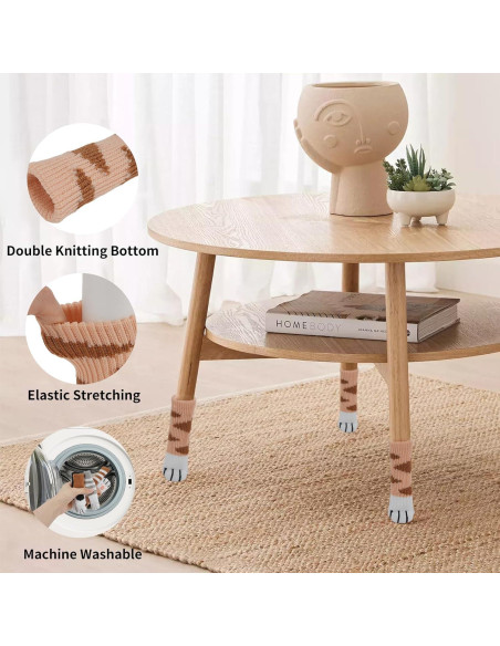 24 Protectores de Suelo para Patas de Sillas Antideslizantes