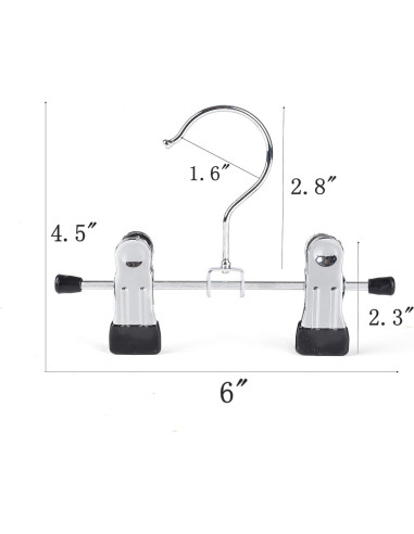 Perchas de Metal Amber Home 20 Pack 15 cm Antideslizantes