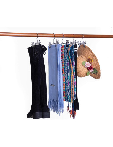 Perchas de Metal Amber Home 20 Pack 15 cm Antideslizantes