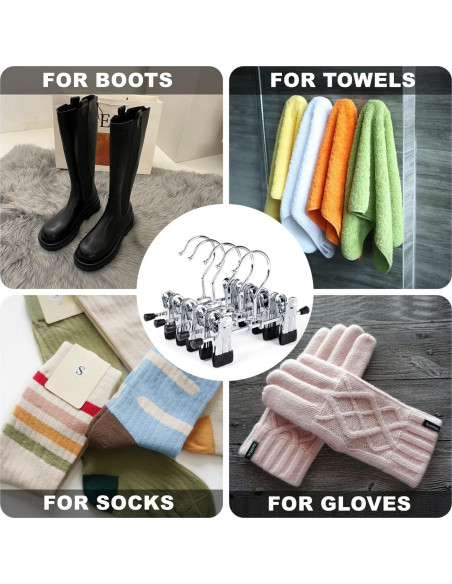 Perchas de Metal Amber Home 20 Pack 15 cm Antideslizantes