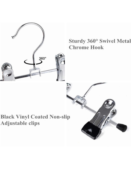 Perchas de Metal Amber Home 20 Pack 15 cm Antideslizantes