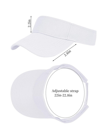 Sombrero Visera Deportiva Ajustable Marrywindix Unisex Blanco