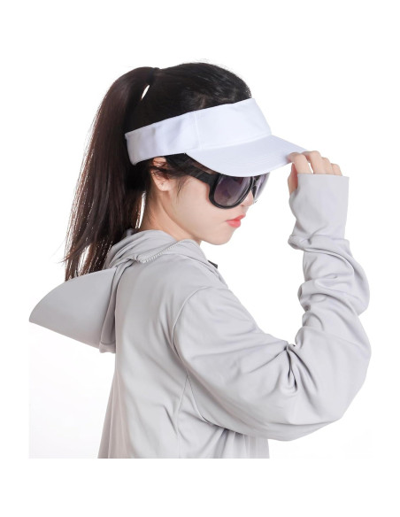 Sombrero Visera Deportiva Ajustable Marrywindix Unisex Blanco