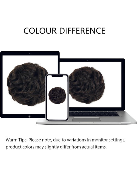 Extensión de moño desordenado Rose Bud, marrón oscuro, 14.5cm