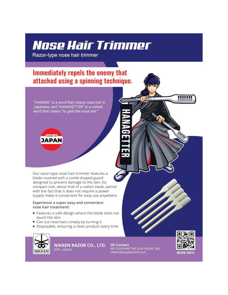 Recortador de Vello Nasal Nikken Hanagetter 10 Piezas