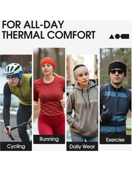 Diadema de Forro Polar SUNMECI - Ligeras y Cálidas para Invierno