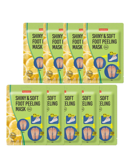 Mascarilla Exfoliante para Pies Purederm - 9 Unidades