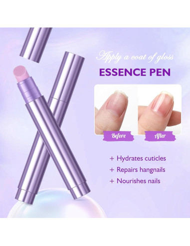 Bolígrafo de Aceite para Cutículas 3-en-1 Fmnung - Punta Cerámica