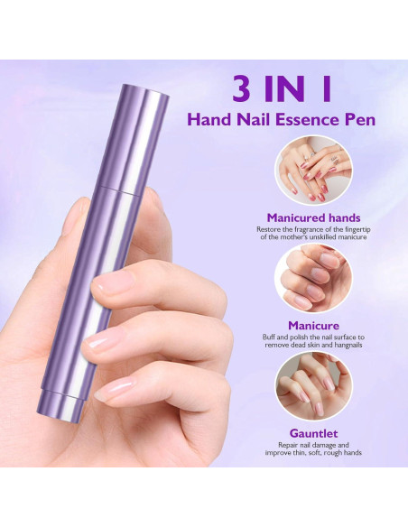 Bolígrafo de Aceite para Cutículas 3-en-1 Fmnung - Punta Cerámica